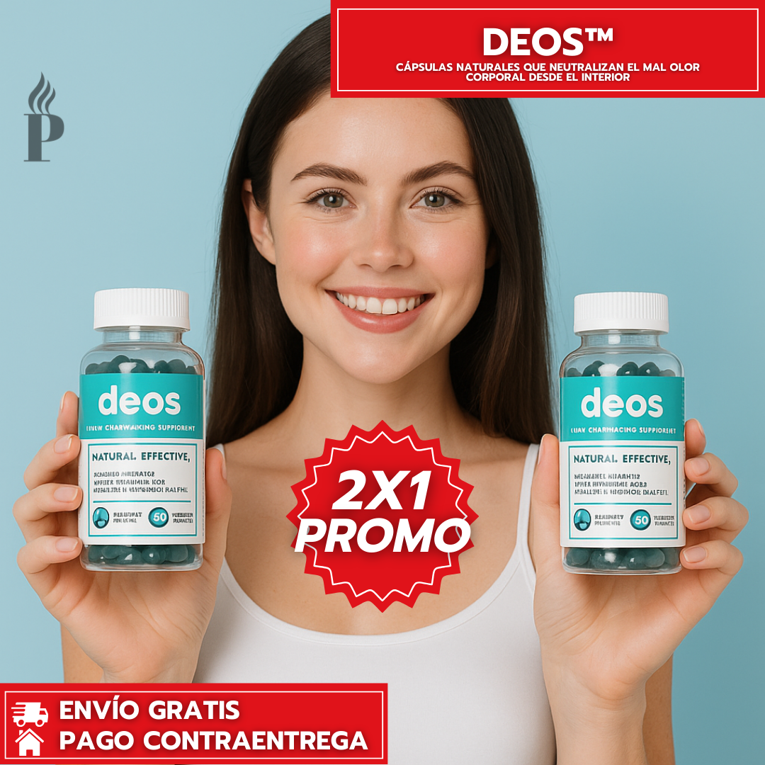 Oferta Especial 2x1: DEOS™ - Cápsulas Naturales para Eliminar el Mal Olor Corporal